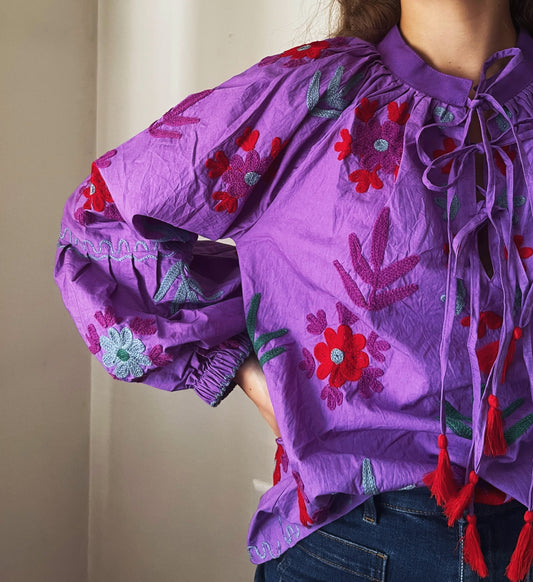 Amethyst Suzani Blouse