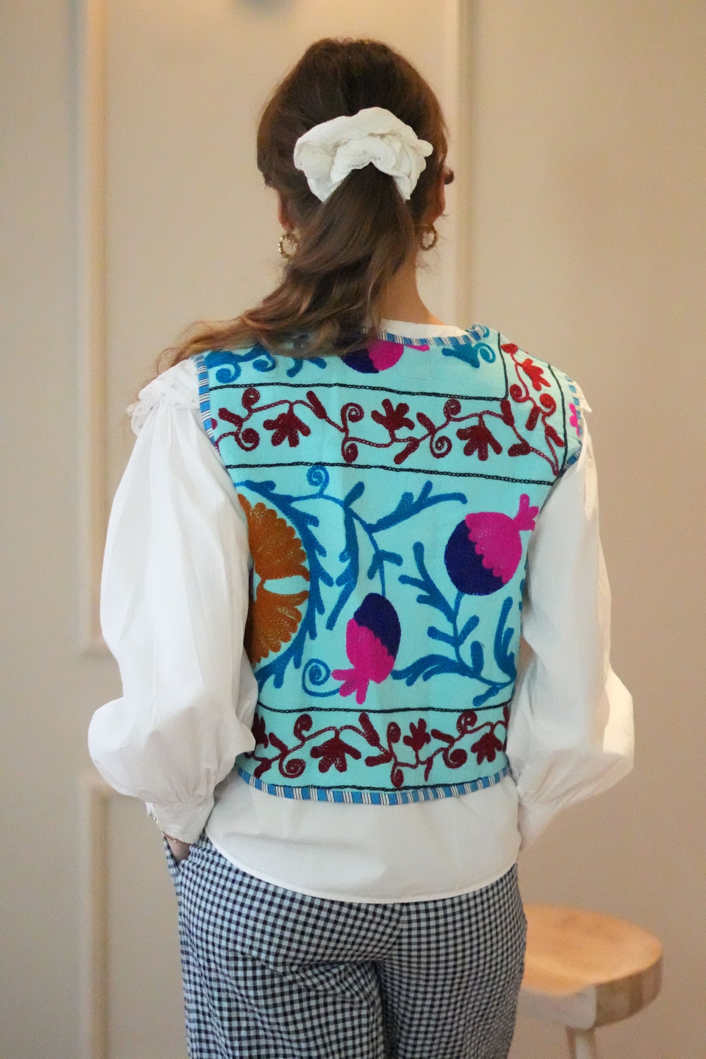 Suzani Gilet | Light Blue