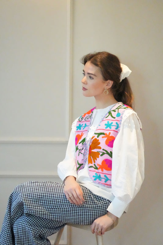 Suzani Gilet | Pink